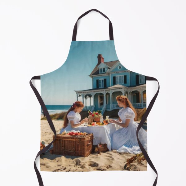 Aperçu de l'œuvre Victorian Women Seaside Picnic with Coastal View créée et vendue par BlareBlare.