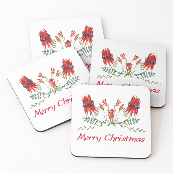 Item preview, Merry Christmas Desert Pea designed and sold by Little-Bit-Xtra.
