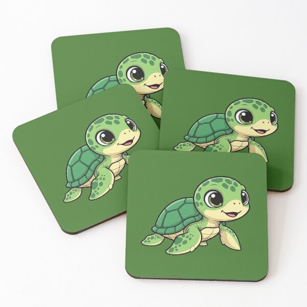 Item preview, Cute Baby Sea Turtle Cartoon With Big Eyes designed and sold by LightArt25.