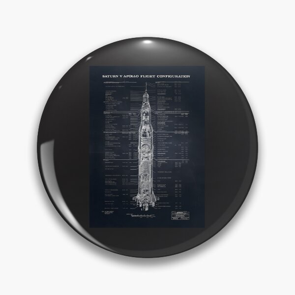 Item preview, Apollo Saturn V Blueprint In High Resolution (Black) designed and sold by rodahosto.