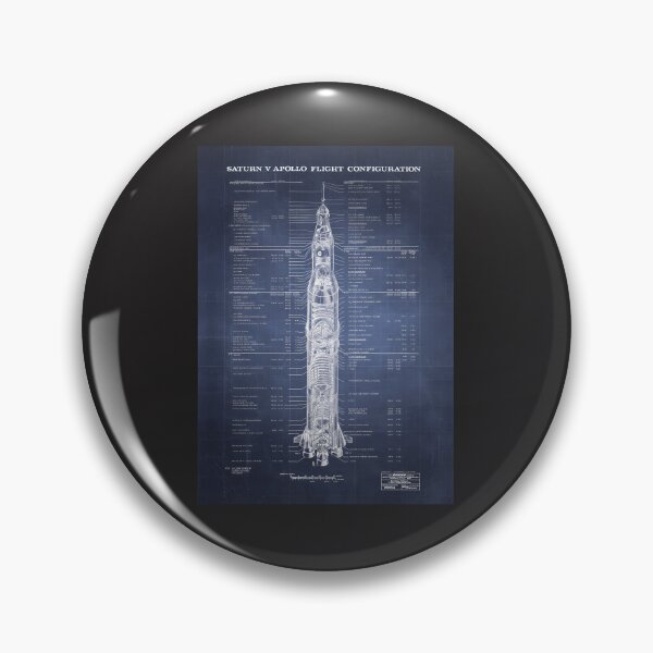 Item preview, Apollo Saturn V Blueprint In High Resolution (Dark Blue) (1) designed and sold by rodahosto.