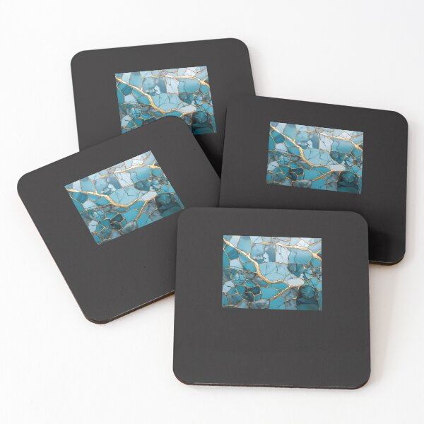 Item preview, Aquamarine - Kintsugi designed and sold by rodahosto.