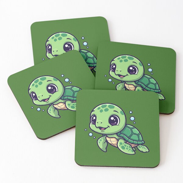 Item preview, Cute Baby Sea Turtle Cartoon With Big Eyes designed and sold by LightArt25.