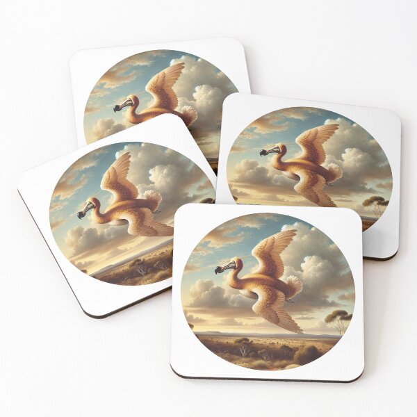 Item preview, Flying dodo over Renaissance style Australian landscape designed and sold by Trish Hart.