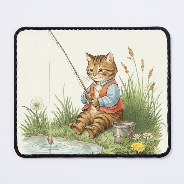 Item preview, Fishing Cat’s Summer Afternoon designed and sold by Pasteltone.