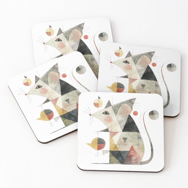 Item preview, Geometric Mouse – Bauhaus Inspired Abstract Animal Art designed and sold by dawnleblanc55.