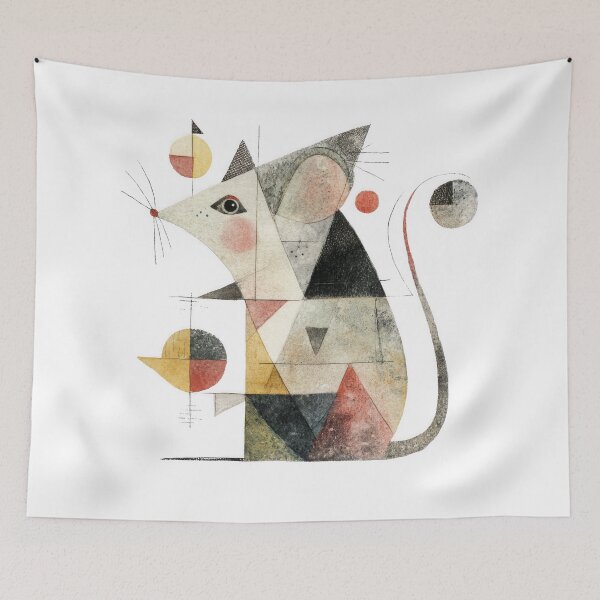 Item preview, Geometric Mouse – Bauhaus Inspired Abstract Animal Art designed and sold by dawnleblanc55.