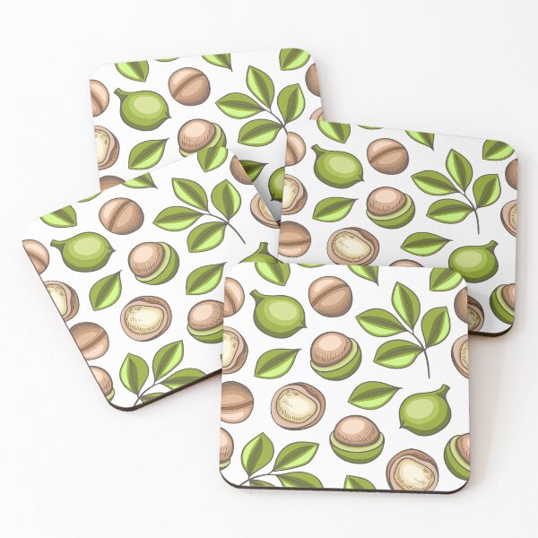 Item preview, Macadamia Nut and Green Leaf Pattern – Organic Nature T-shirt designed and sold by FestivityFinds.