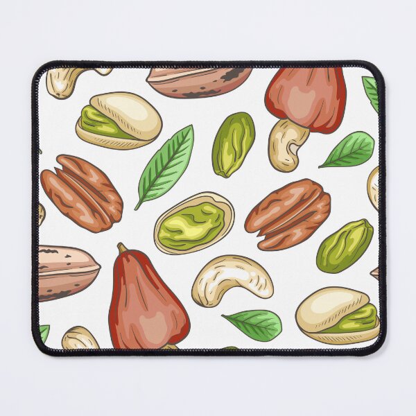 Item preview, Mixed Nuts and Green Leaf Pattern – Organic Nature T-shirt designed and sold by FestivityFinds.