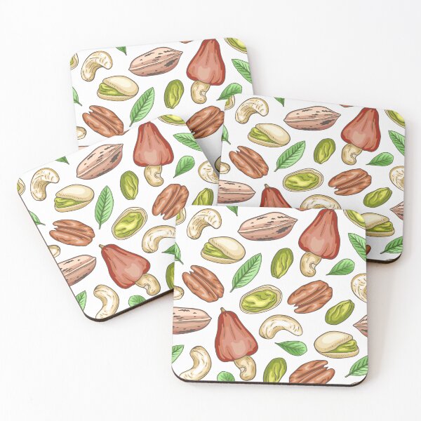 Item preview, Mixed Nuts and Green Leaf Pattern – Organic Nature T-shirt designed and sold by FestivityFinds.