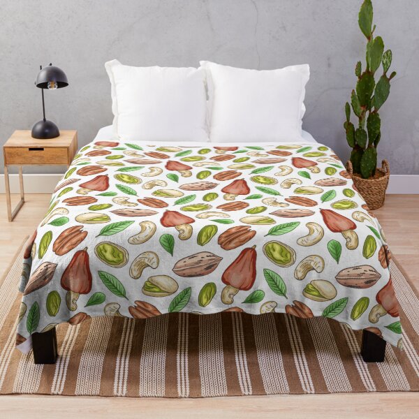 Item preview, Mixed Nuts and Green Leaf Pattern – Organic Nature T-shirt designed and sold by FestivityFinds.