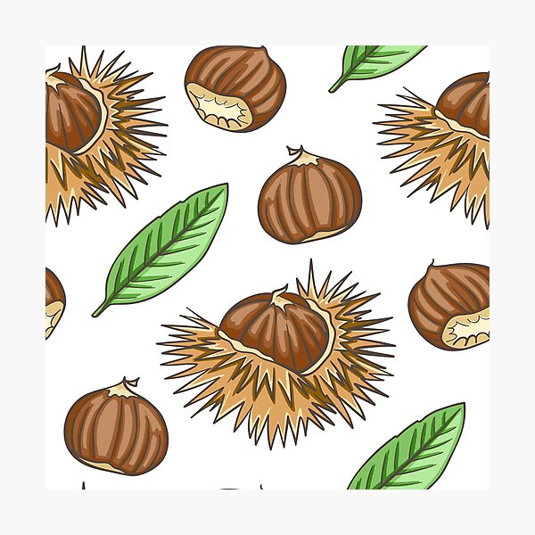Item preview, Hazelnut and Green Leaf Pattern – Organic Nature T-shirt designed and sold by FestivityFinds.