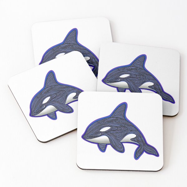 Item preview, Killer Whale (Orca) line art drawing designed and sold by DaveDanchuk.