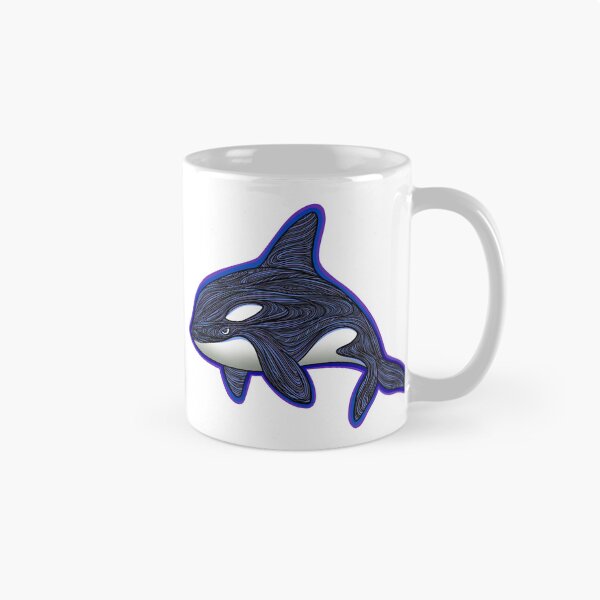Item preview, Killer Whale (Orca) line art drawing designed and sold by DaveDanchuk.
