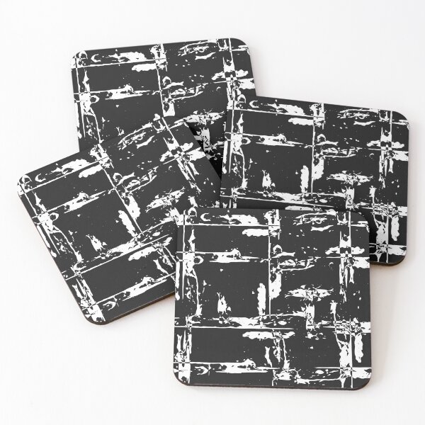 Item preview, Abstract Black and White Grunge Grid – Modern Minimalist Industrial Wall Art designed and sold by FestivityFinds.