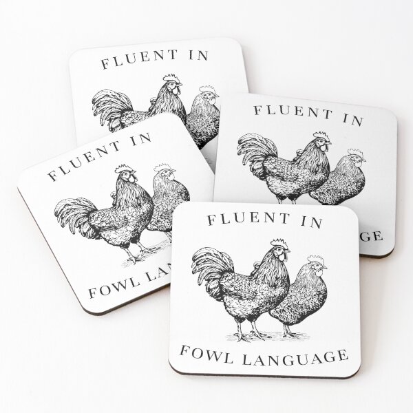Item preview, Fluent in Fowl Language Chickens designed and sold by StegzArt.