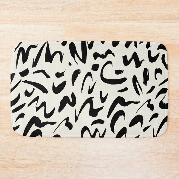 Item preview, Abstract Black Brushstroke Doodle Pattern – Modern Minimalist Ink Style Wall Art designed and sold by FestivityFinds.
