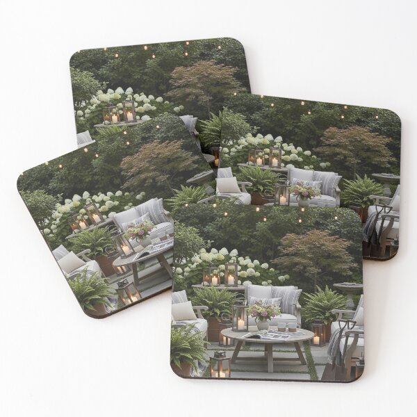 Item preview, Peaceful Garden Patio - Cozy Backyard Oasis designed and sold by Jade Ado.
