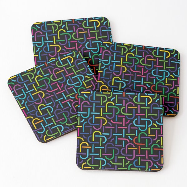 Item preview, Colorful Geometric Braid Pattern – Vibrant Abstract Line Art Wall Art designed and sold by FestivityFinds.