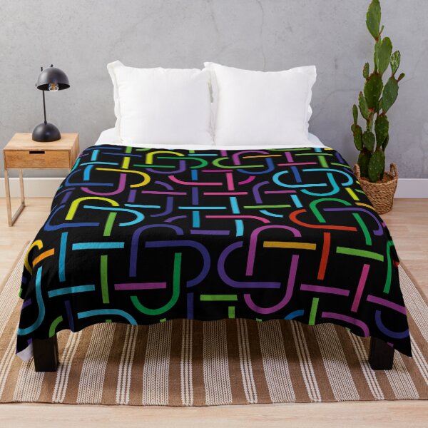 Item preview, Colorful Geometric Braid Pattern – Vibrant Abstract Line Art Wall Art designed and sold by FestivityFinds.