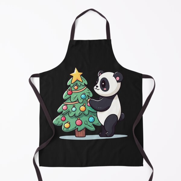 Item preview, Chibi Panda Christmas Tree | Cute Kawaii Panda Decorating Holiday Tree designed and sold by ColorSplash123.
