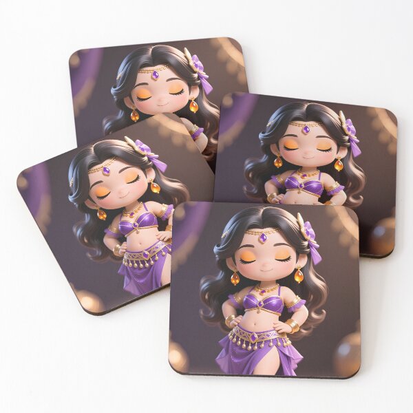 Item preview, Cute Belly Dancer in Purple Attire designed and sold by Alexander Butler.