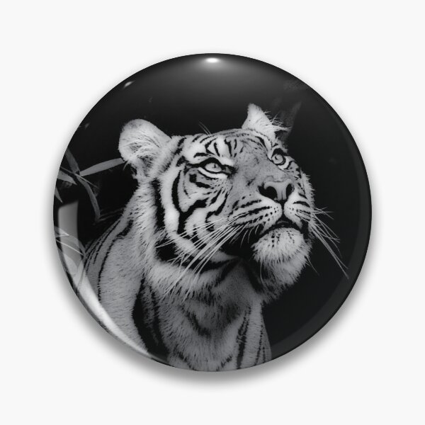 Item preview, Tiger - "Smelling the Roses" - in black and white designed and sold by PixSL Photography and Photo Art.