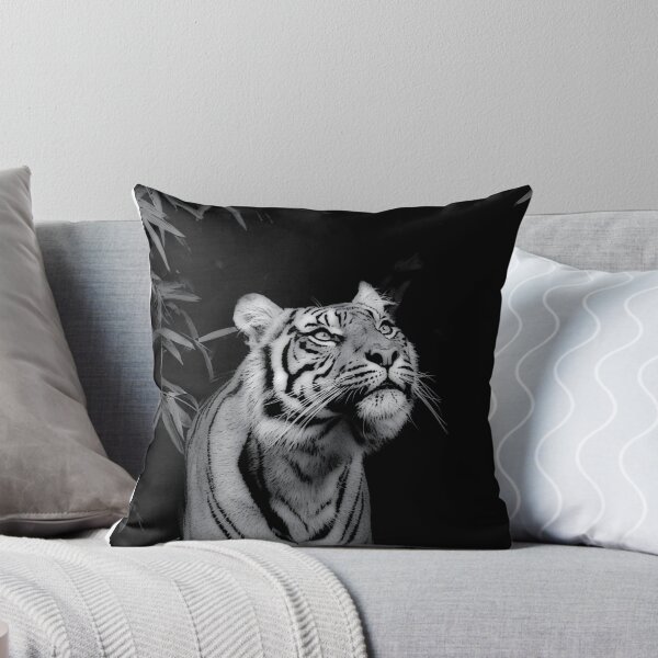 Item preview, Tiger - "Smelling the Roses" - in black and white designed and sold by PixSL Photography and Photo Art.