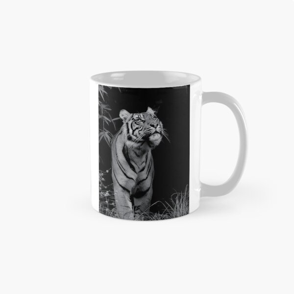 Item preview, Tiger - "Smelling the Roses" - in black and white designed and sold by PixSL Photography and Photo Art.