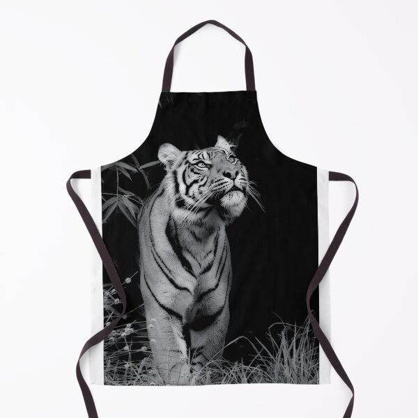 Item preview, Tiger - "Smelling the Roses" - in black and white designed and sold by PixSL Photography and Photo Art.
