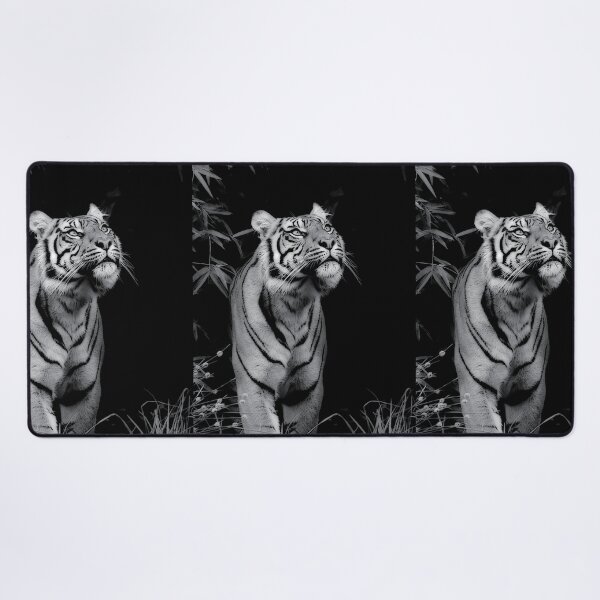 Item preview, Tiger - "Smelling the Roses" - in black and white designed and sold by PixSL Photography and Photo Art.