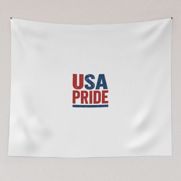 Item preview, USA Pride Typography – Patriotic Red White Blue Design for Apparel & Accessories designed and sold by Gang store.