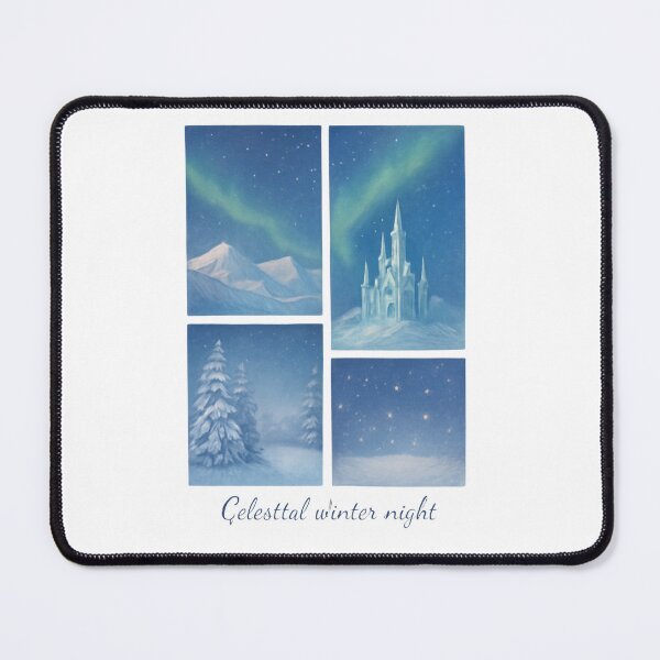 Item preview, Celestial Winter Night - A Cosmic Journey Through Winter designed and sold by CosmicSeasonsStudio.