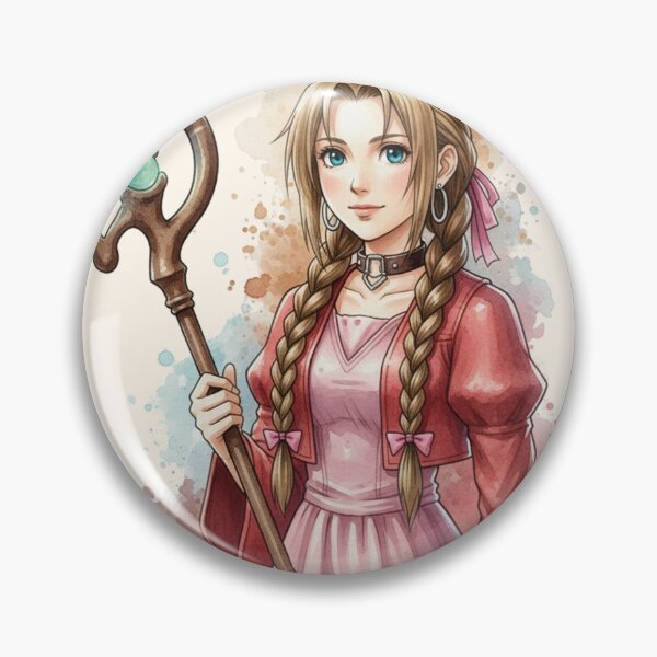 Item preview, Aerith Gainsborough Watercolor designed and sold by The Sprite Guy.