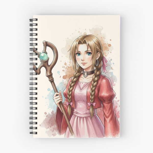 Artikelvorschau, Aerith Gainsborough Aquarell entworfen und verkauft von The Sprite Guy.
