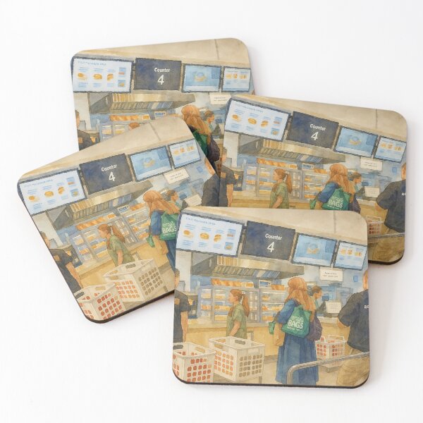 Item preview, Cute Girl Shopping at IKEA Watercolor Art by AVTR designed and sold by Henry Lopez.