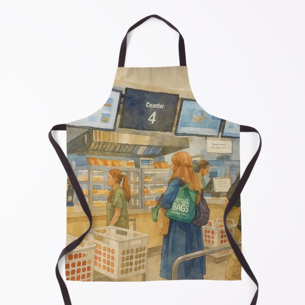 Item preview, Cute Girl Shopping at IKEA Watercolor Art by AVTR designed and sold by Henry Lopez.