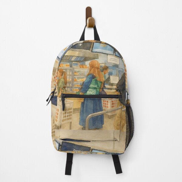Item preview, Cute Girl Shopping at IKEA Watercolor Art by AVTR designed and sold by Henry Lopez.