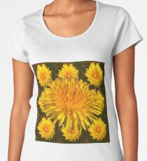 YELLOW DANDELIONS ART DESIGN Women's Premium T-Shirt