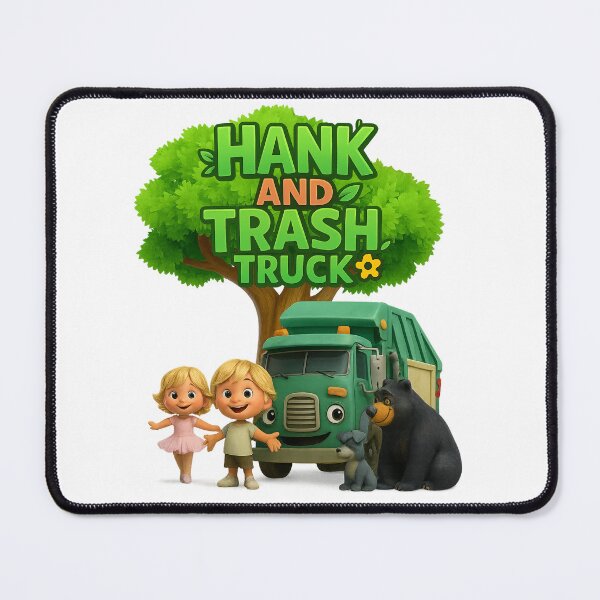 Item preview, Hank and Trash Truck – Cute Kids & Animal Friends Cartoon Design designed and sold by Abidel.