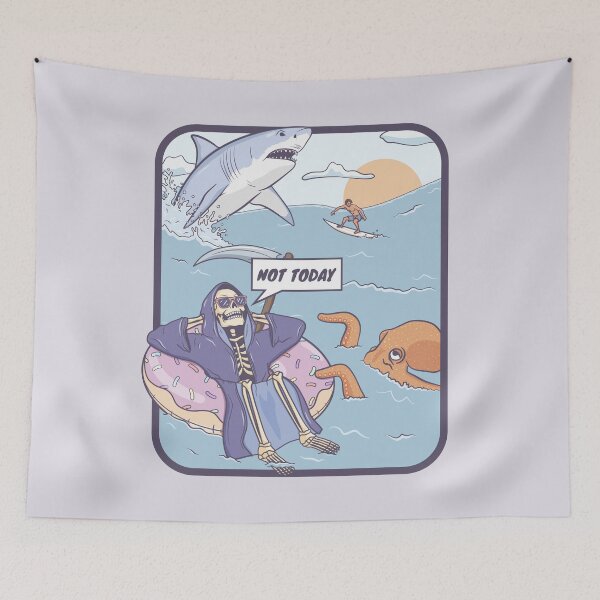 Item preview, Not Today Grim Reaper's Retro Purple Day Off designed and sold by 84collective.