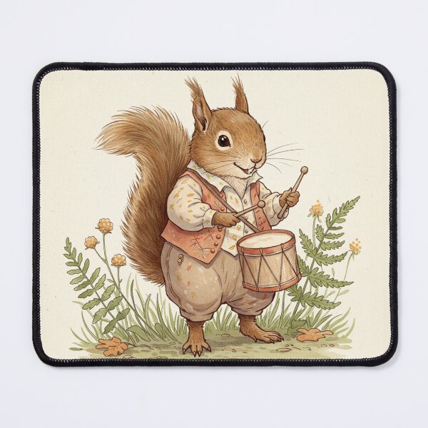 Item preview, Squirrel Playing Drum in the Meadow designed and sold by Pasteltone.
