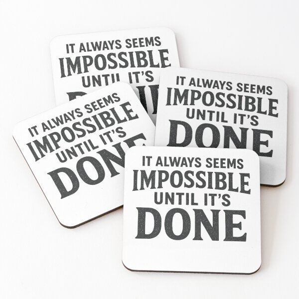 Item preview, It Always Seems Impossible Until It’s Done Motivational Quote T-Shi designed and sold by Artivio2025.