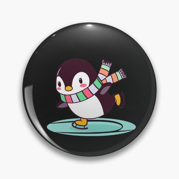 Item preview, Chibi Penguin Ice Skater | Cute Kawaii Christmas Penguin Winter Design designed and sold by ColorSplash123.