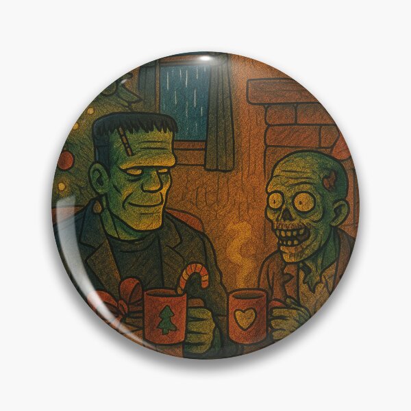 Item preview, Merry Christmas with Frankenstein and Zombie designed and sold by Mauswohn.