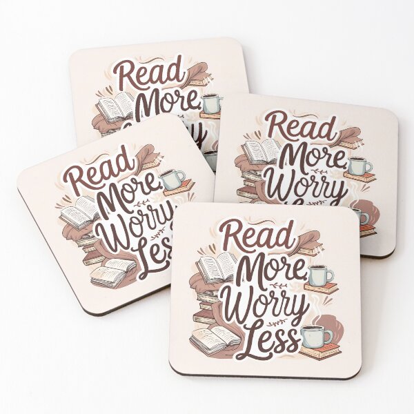 Item preview, Read More Worry Less Book Quote designed and sold by Y-Muqsit.