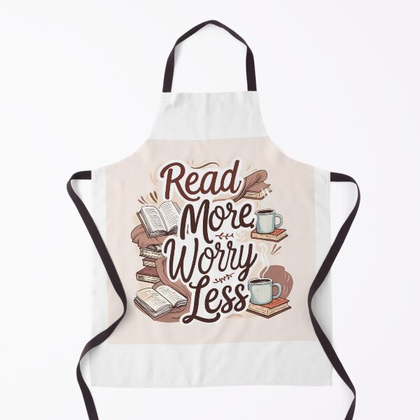Item preview, Read More Worry Less Book Quote designed and sold by Y-Muqsit.