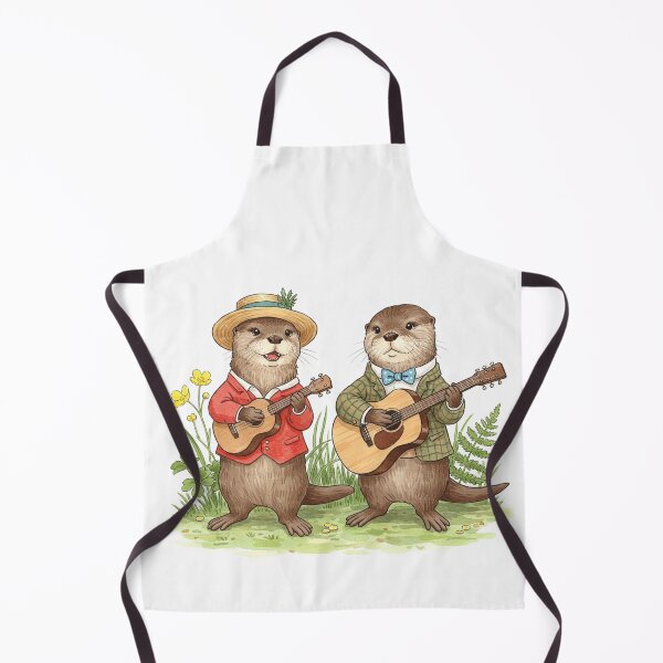 Artikelvorschau, Otter spielen Gitarre und Ukulele entworfen und verkauft von Pasteltone.