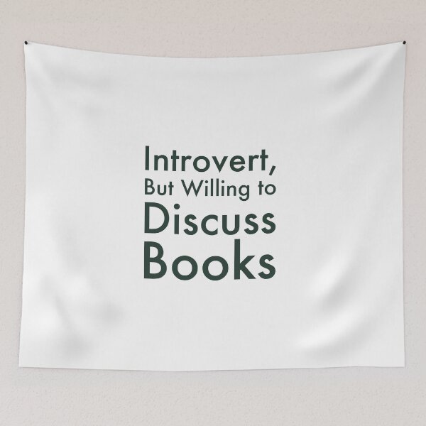 Item preview, Introvert But Willing to Discuss Books Bold Typography Design designed and sold by chi3-jp.