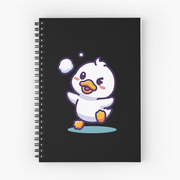Item preview, Chibi Duck Snowball Fight | Cute Kawaii Christmas Duck Winter Design designed and sold by ColorSplash123.